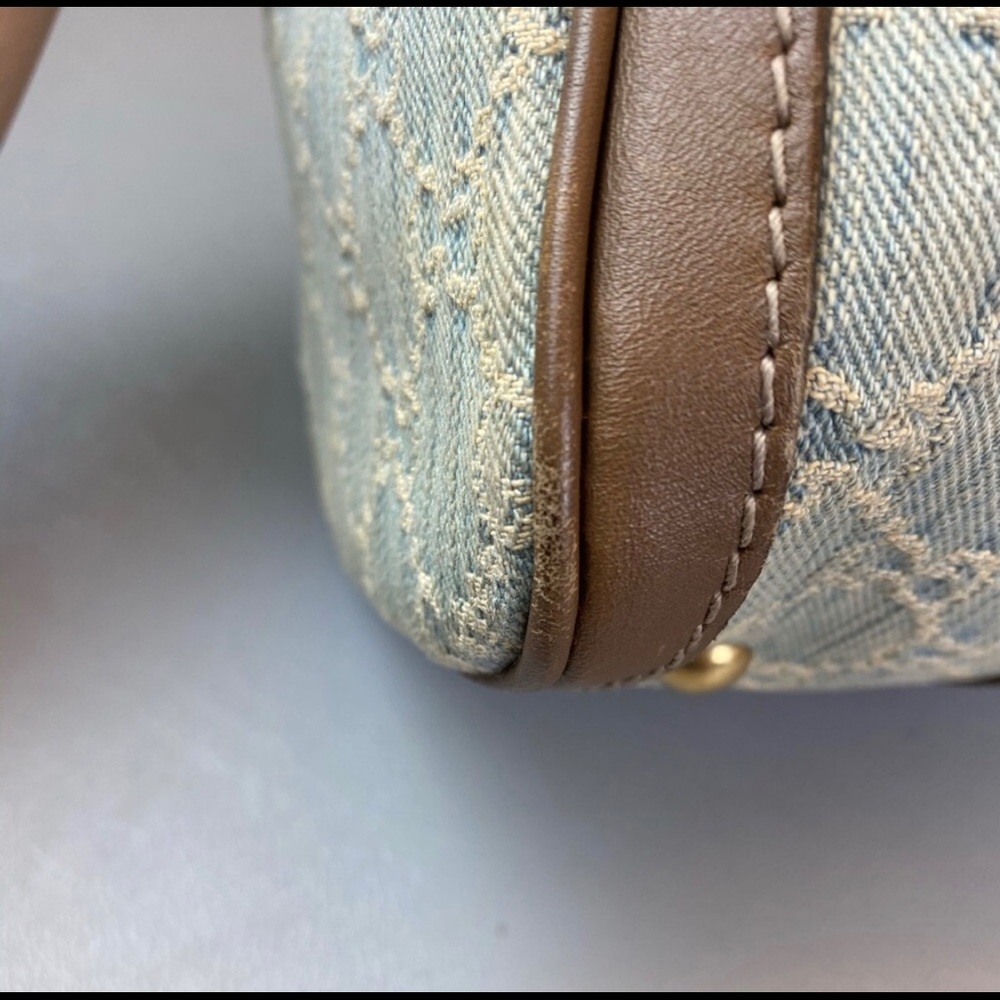 Gucci GG Rare Supreme Jeans Boston Bag Satchel - Picture 4 of 9